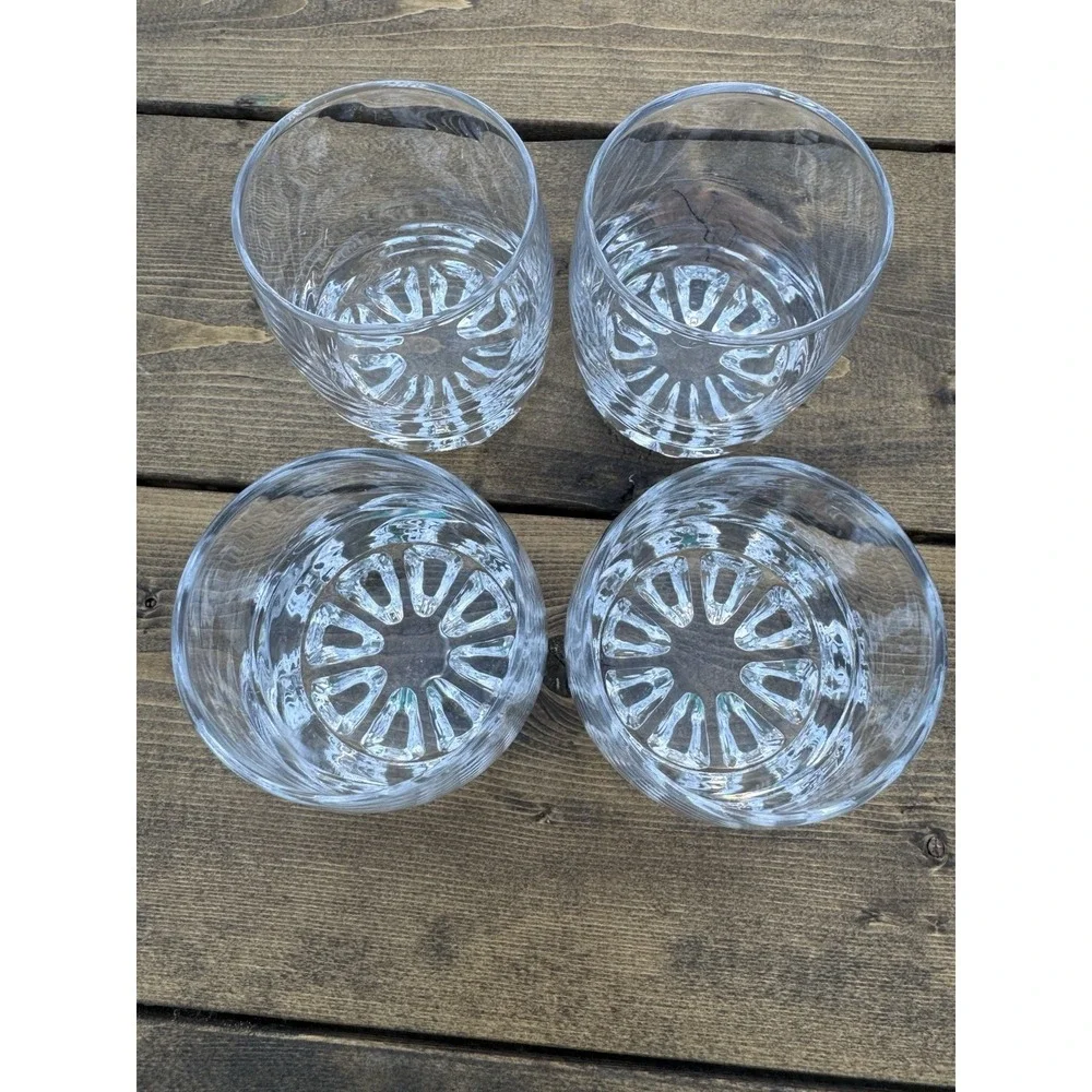 Set 4 Bormioli Rocco Galassia Rocks Low Ball Barware Juice Glasses Italy 3 1/8